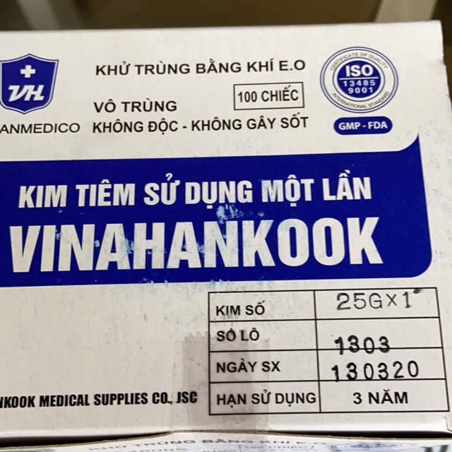 Đầu kim tiêm 25G  Vinahankook