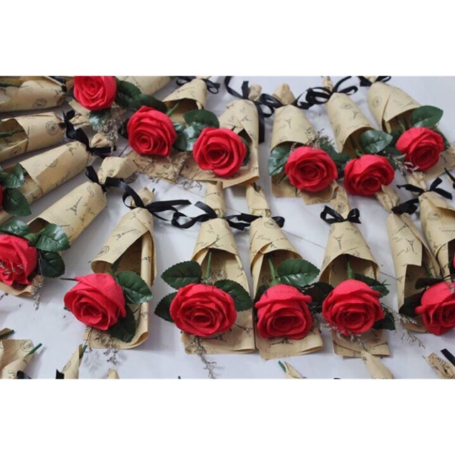 Hoa hồng giấy handmade bó 1 bông