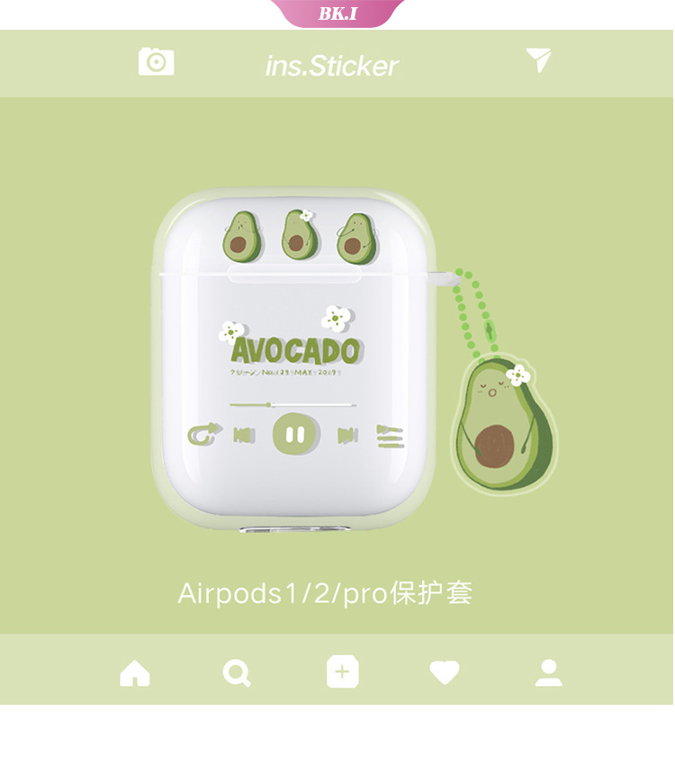 Vỏ bảo vệ hộp sạc tai nghe airpods 1 / 2 /pro bằng silicon trong suốt hình nhân vật hoạt họa xinh xắn