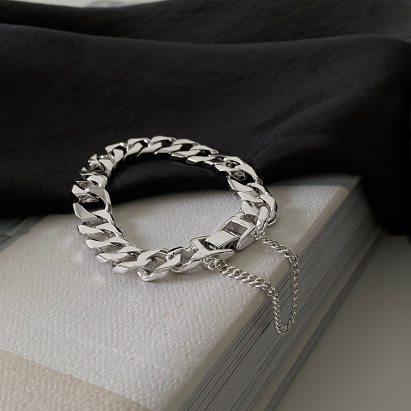 Vòng tay thép titan phong cách thời trang harajuku