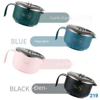 2021 ●﹍✟Tô mì ăn liền inox 304 có nắp lớn uống ký túc xá sinh viên hộp cơm di động dung tích