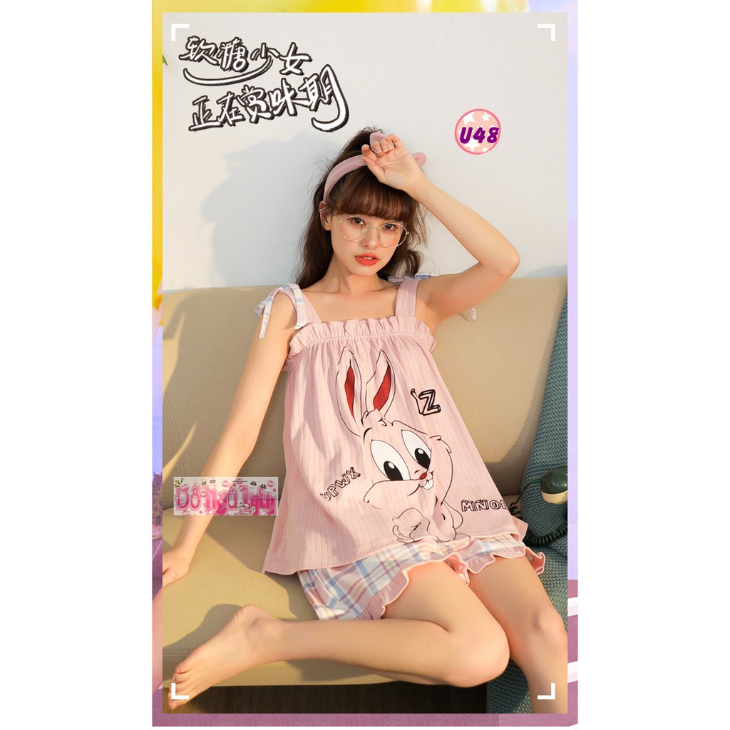 Bộ Ngủ 2 Dây Mùa Hè Siêu Mát U48 | BigBuy360 - bigbuy360.vn