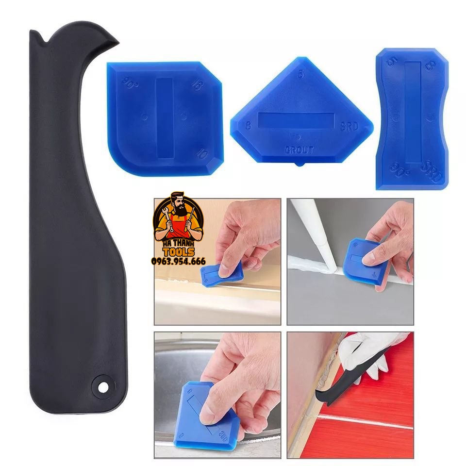 Bộ Dụng Cụ Miết Keo, Bắn Keo Silicon Xây Dựng - Dụng cụ vuốt keo silicone đa năng
