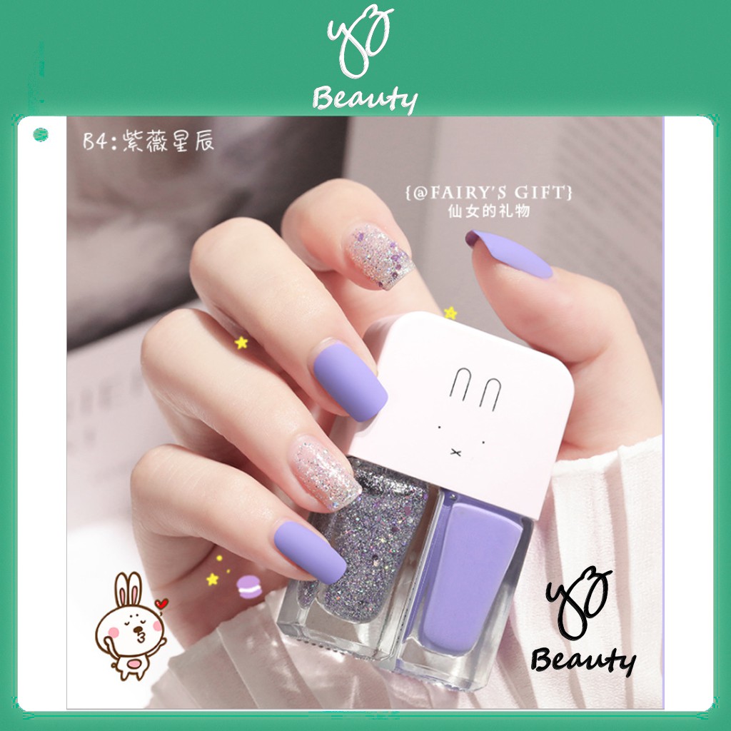 Full Set 2 Chai Sơn Móng Tay Nhũ + Lì Fairy's Gift 2 màu * 6ML - YZ05