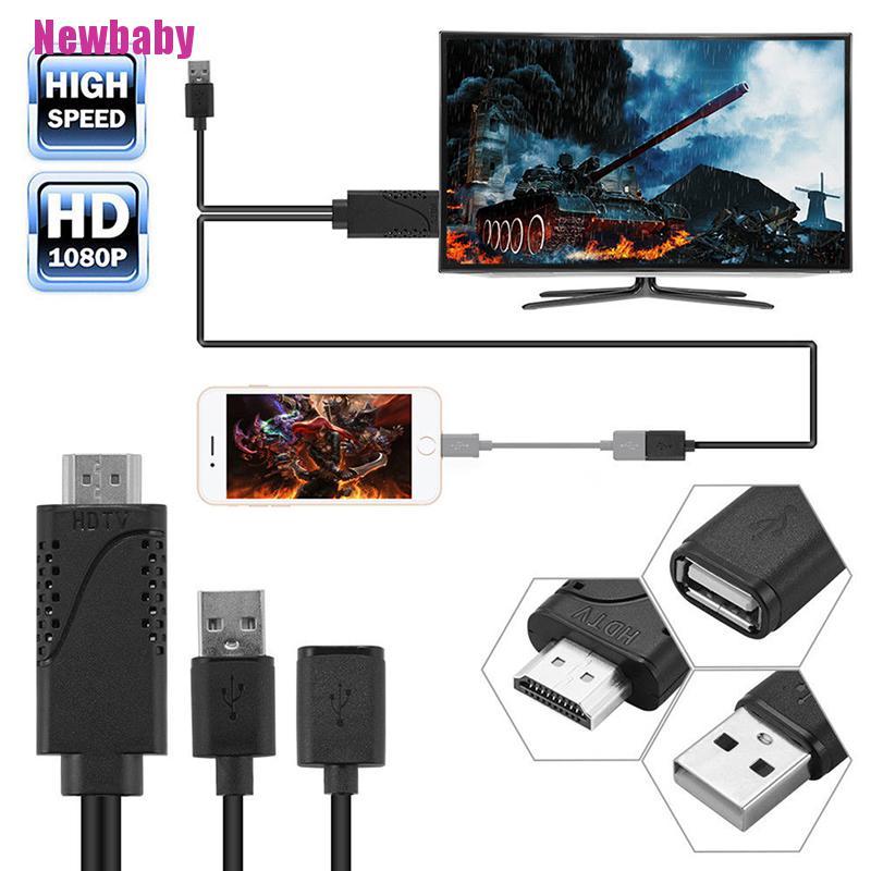 Dây CáP ChuyểN ĐổI 2 Trong 1 USB Sang HDMI HDTV Cho IOS 8.0 & Android