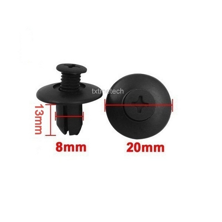 Bộ chốt nhựa ô tô 8mm- 20 cái
