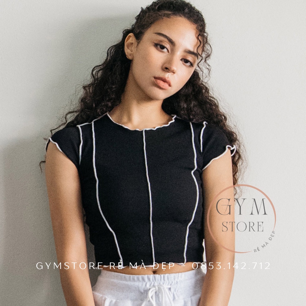 Áo Thun Croptop Tập Gym Tập Yoga Nữ 089 Dáng Ôm Body, Vải Thông Thoáng Co Giãn Hút Mồ Hôi 𝐆𝐘𝐌𝐒𝐓𝐎𝐑𝐄