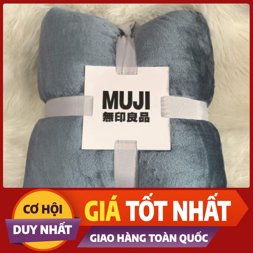 Chăn lông thỏ Muji Blanket chính hãng dùng 4 mùa siêu mềm mịn kích thước 2mx2m3