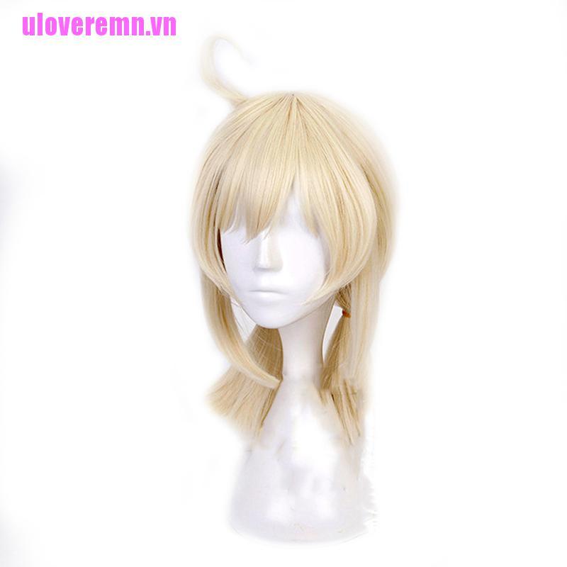 Bộ Tóc Giả Màu Be Chịu Nhiệt Dùng Hóa Trang Genshin Va Chạm Klee