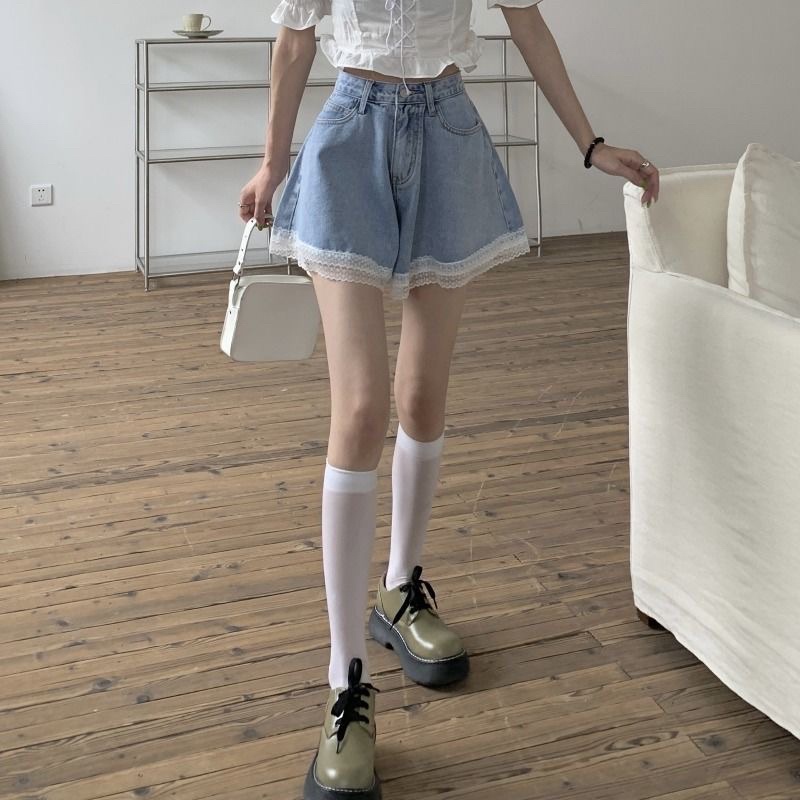 [Mã FAMARAL1 giảm 10K đơn 50K] quần sooc jeans giả váy