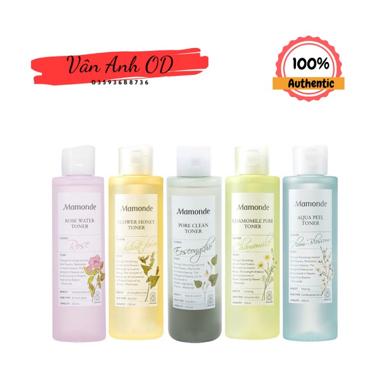 Nước Hoa Hồng Mamonde Toner 250ml