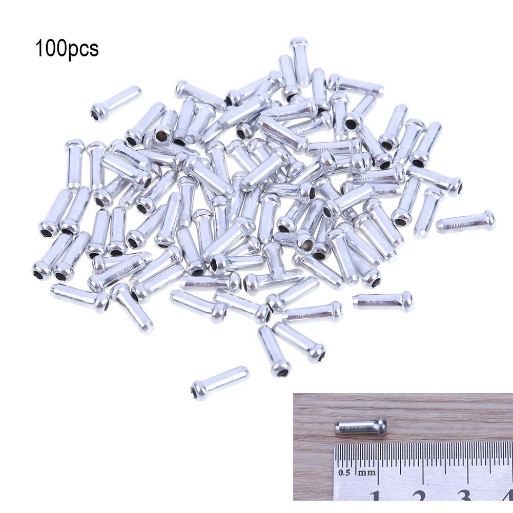 Bộ 100 đầu nhôm bọc dây phanh xe đạp