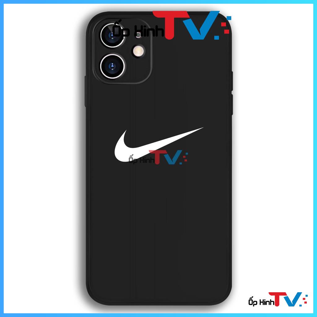 Ốp lưng iPhone Nike cạnh viền vuông silicon mềm dẻo bảo vệ camera cho iphone 6/6s/7/8/X/XS/11/12/13 Pro Plus Max