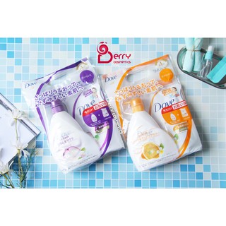 Sữa tắm Dove nội địa Nhật kèm túi refill (380g+360g)