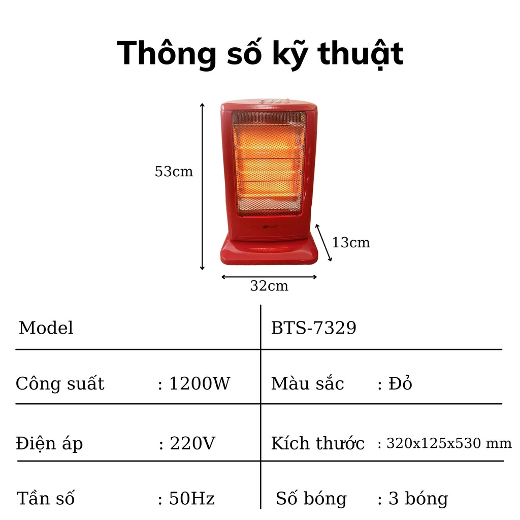 Máy Sưởi Besuto Làm Ấm Mùa Đông - Quạt Sưởi Thông Minh Gia Đình