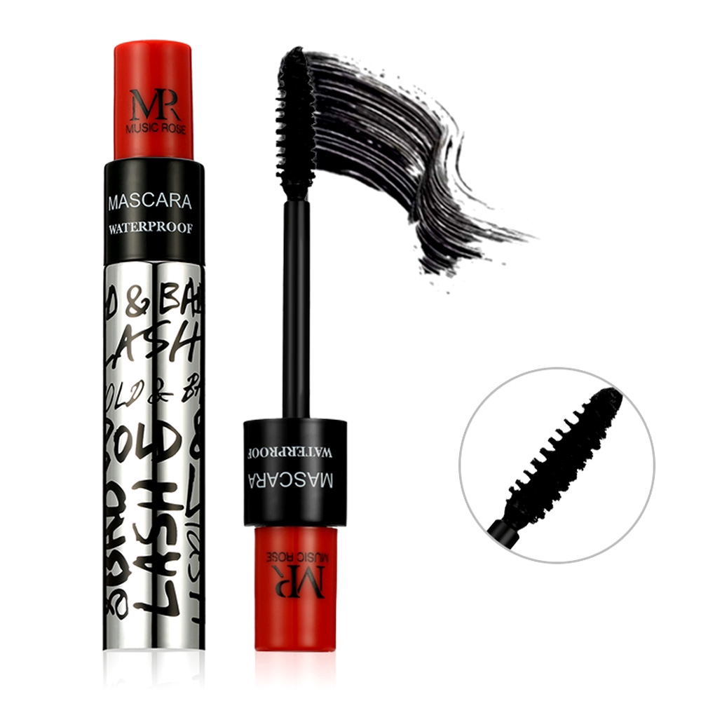 Mascara sợi tơ 4D chống thấm nước màu đen chuốt dài và dày mi