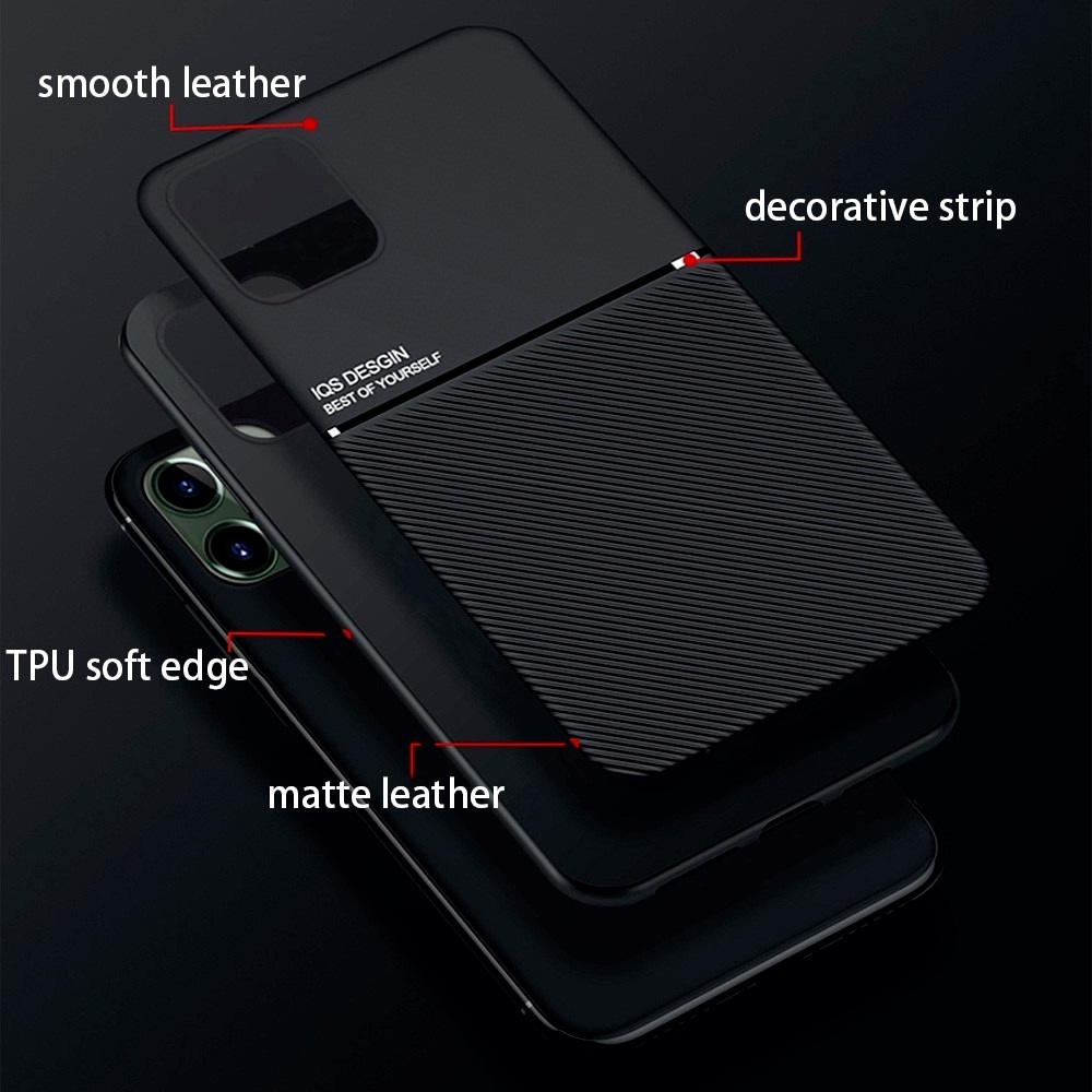 Ốp Điện Thoại Silicon Phối Da Chống Sốc Có Giá Đỡ Từ Tính Cho Samsung Galaxy A7 A9 2018 J7 Pro J7 Prime