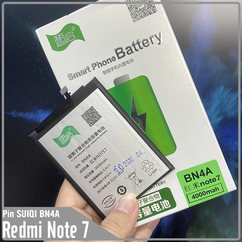 Pin Suiqi Li-ion thay thế cho Xiaomi Redmi Note 7 (BN4A) 4000mAh