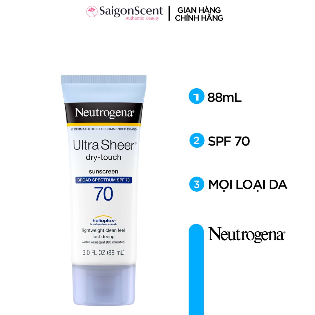 Kem chống nắng Neutrogena Ultra Sheer Lotion SPF 70 ( 88mL )