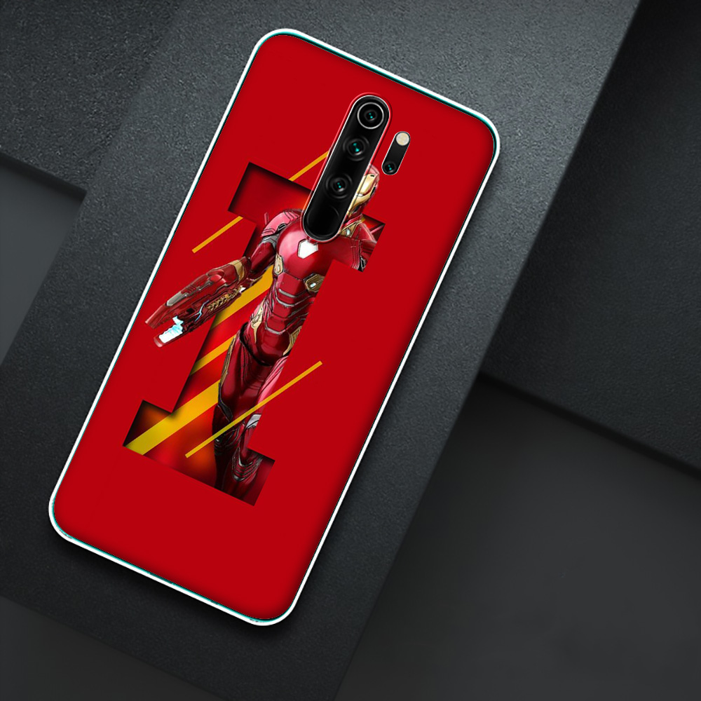 MARVEL Ốp Điện Thoại Trong Suốt Họa Tiết Iron Man Cho Redmi 5 Plus 6 6a 7 7a 8 8a 9 9a 9c C98