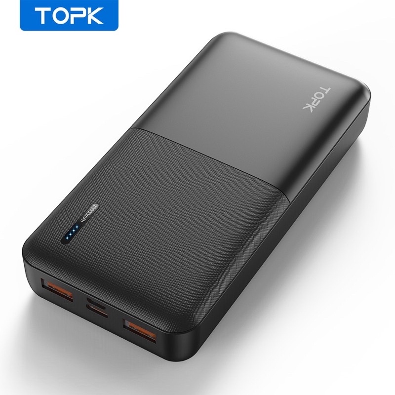 Pin Dự Phòng TOPK I2009Q 18W QC3.0 Sạc Nhanh 2 Cổng USB PD3.0 QC3.0 20000mAh Cho Điện Thoại