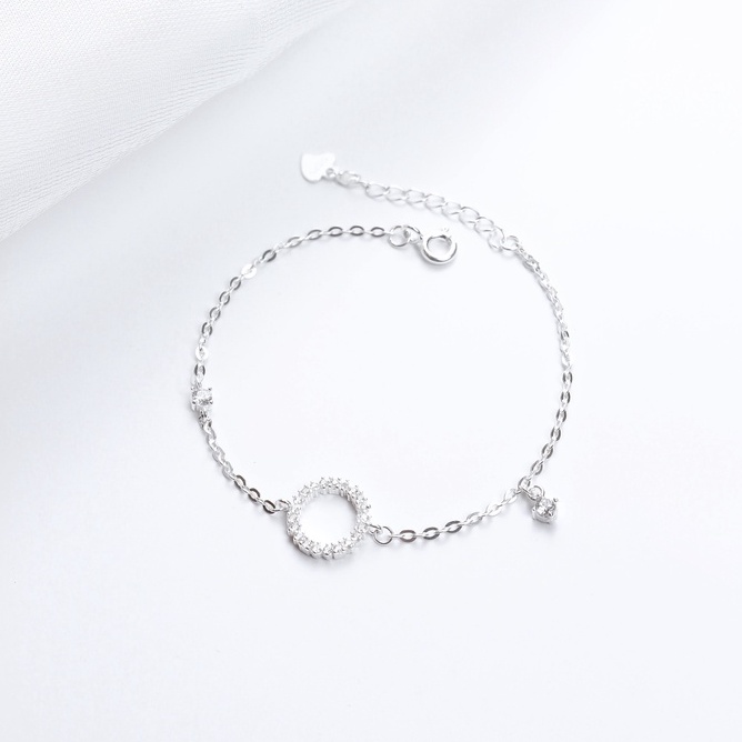 Lắc Tay Bạc 925 Blue Peach Huyền Thoại Biển Xanh Size S LT621