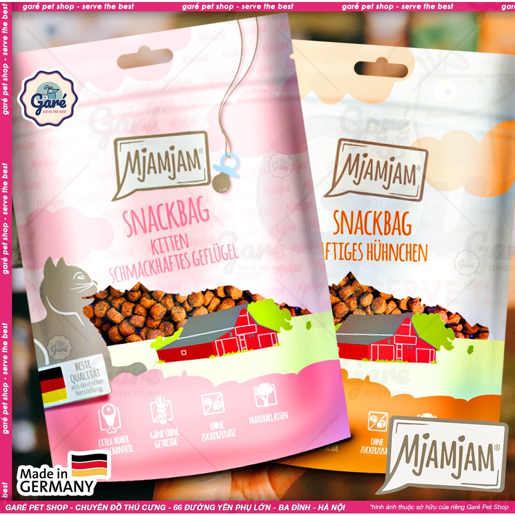 125gr - Bánh thưởng Mjamjam cho Mèo con Mèo trưởng thành hương Cá &amp; Gà Cat &amp; Kitten Snack bịch lớn tiết kiệm nhập Đức