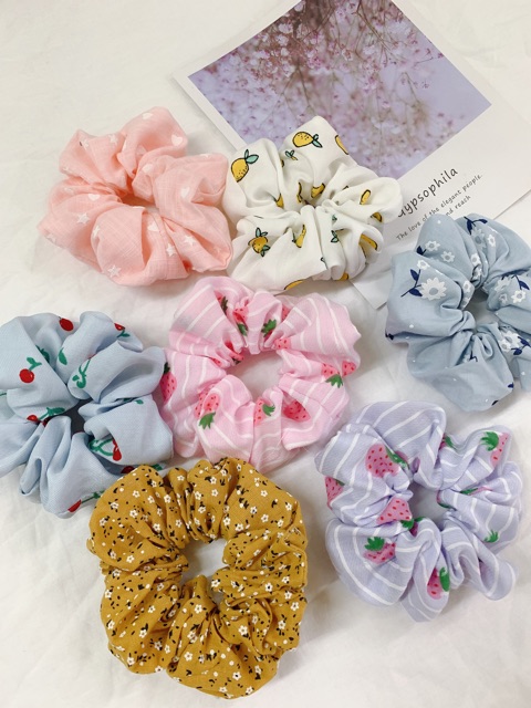 [Mã FAGOGO giảm 12% đơn 99K] Scrunchies chun cột tóc hoạ tiết tổng hợp | BigBuy360 - bigbuy360.vn