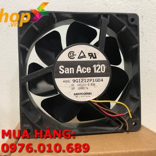 QUẠT HÚT, QUẠT TẢN NHIỆT DC 12V 0.83A 12CM SANYO 9G1212P1G04 120x120x38mm 12V