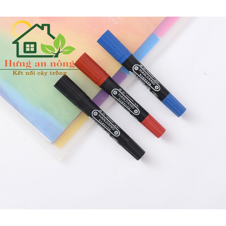 HJ-150 - Bút lông dầu chống thấm nước 2 đầu ngòi 1mm-2mm