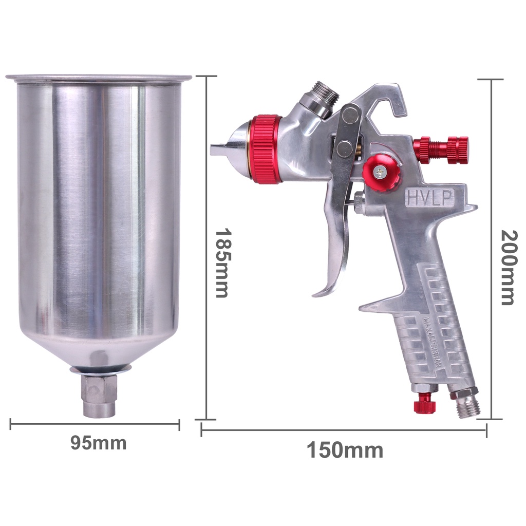 Bộ máy phun sơn xe ô tô chuyên nghiệp 1.4/1.7/2.0mm 1000ml