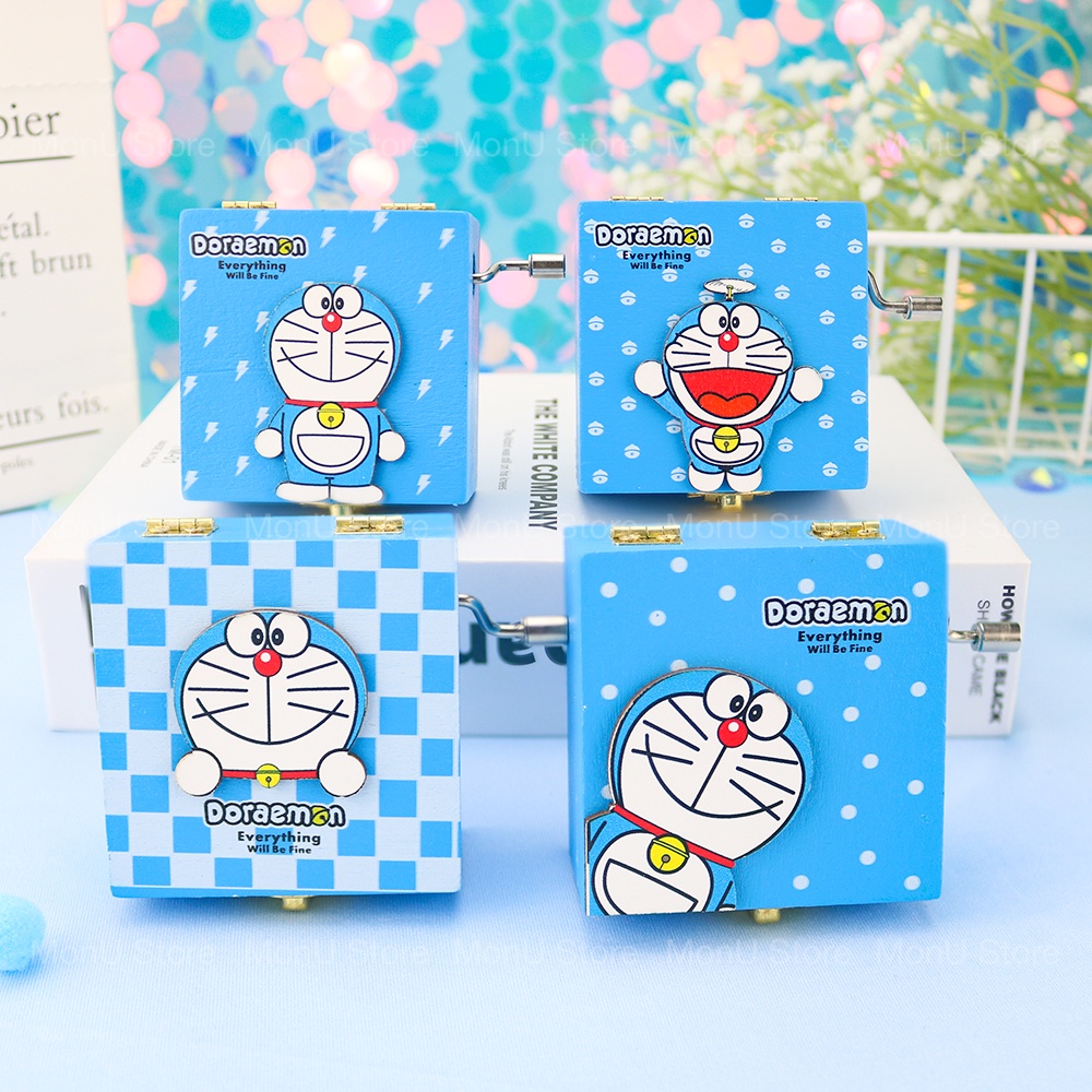 Hộp nhạc gỗ DORAEMON DOREMON tay quay dễ thương cute MON0255 TooYoo