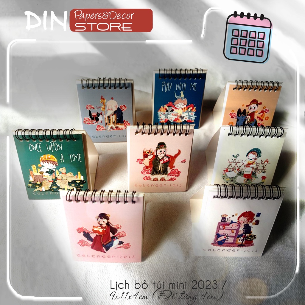 Lịch để bàn mini, lịch bỏ túi (pocket calendar) - Lịch Việt Nam 2023 có ngày âm lịch