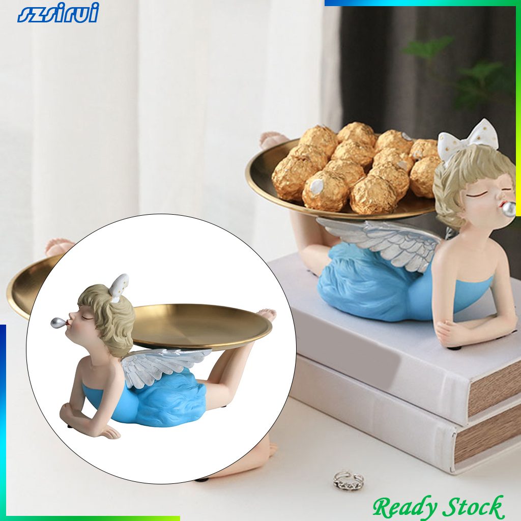 [Ready Stock]Nordic Bubble Girl Resin Bread Candy Fruit Plate Decoration Home Ornaments