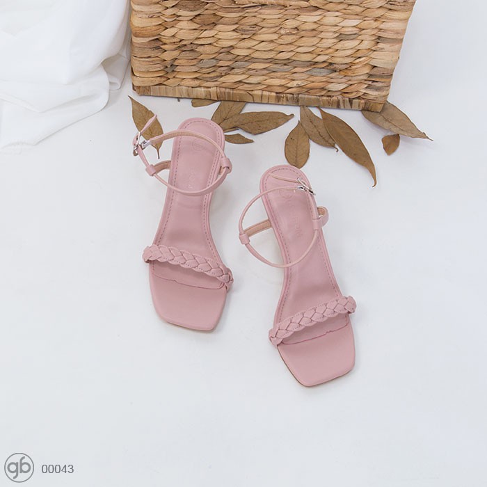[Mã WABRMH99 giảm 12% đơn 99K]Giày Sandal Cao Gót giayBOM Quai Đan Gót Trụ Cao 5 cm GB00143