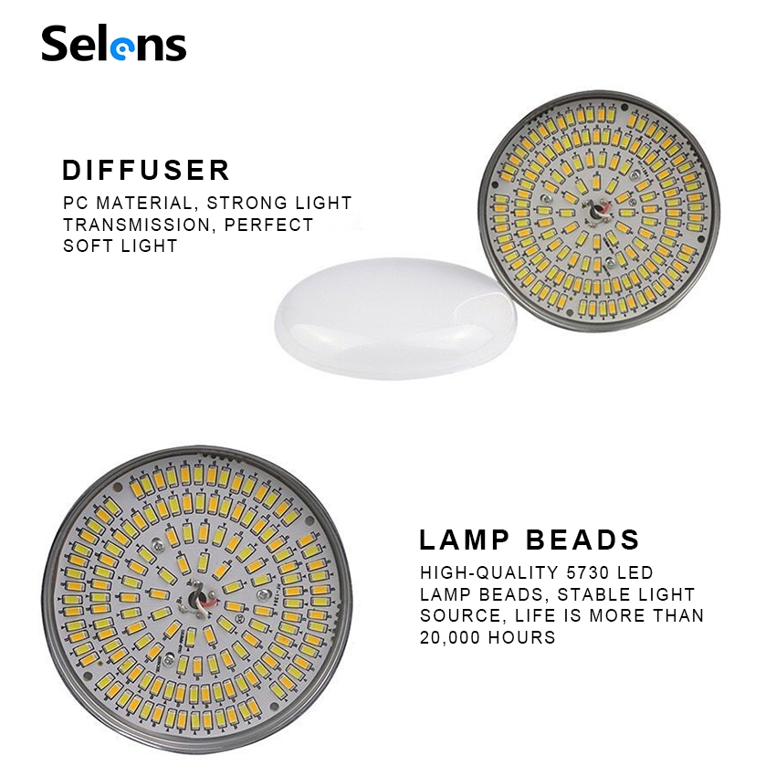 Bóng đèn Selens Led E27 105W 3200K-5500K tiết kiệm năng lượng có thể điều chỉnh