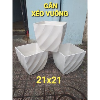 Chậu nhựa vuông xéo