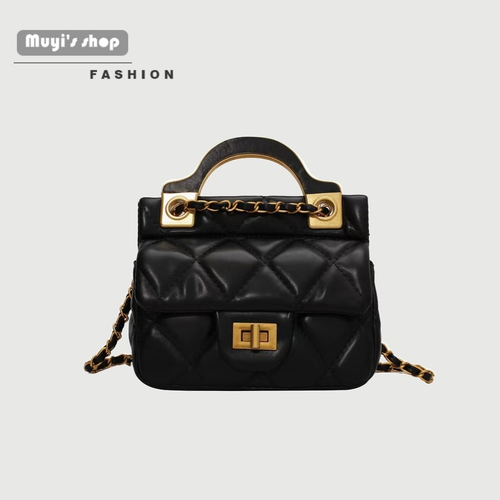 Túi da đeo chéo hình vuông phong cách Hàn Quốc thanh lịch dành cho nữ