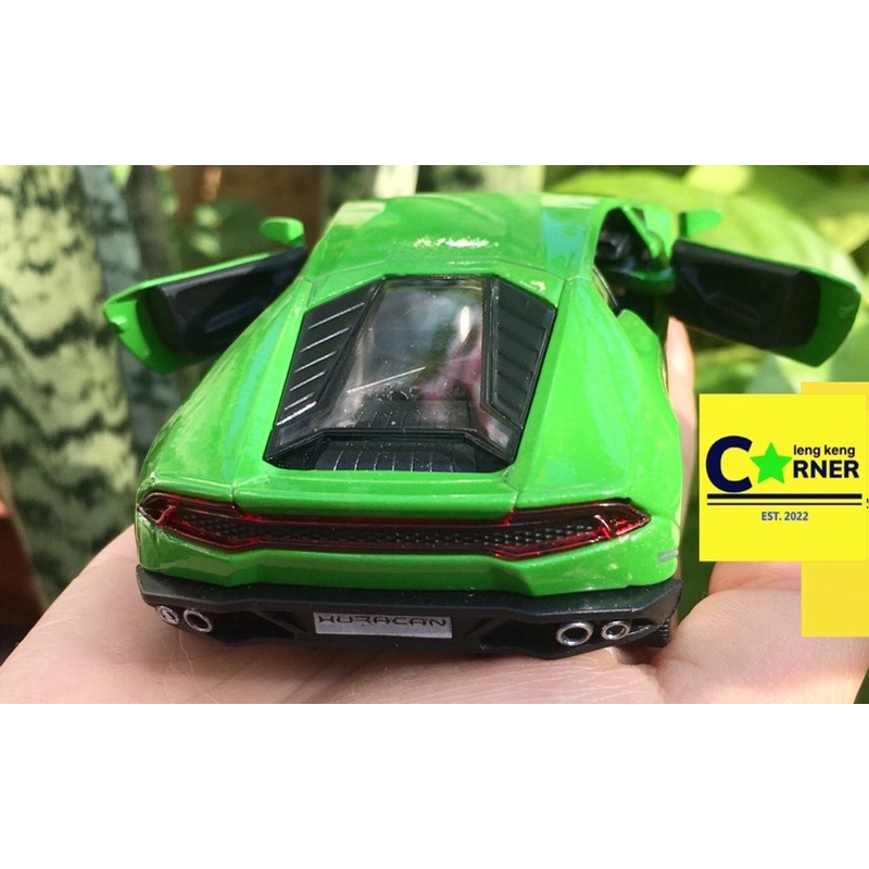 Xe thể thao kim loại Lamborghini Huracan 1:36 mới 100% Full box cửa đóng mở kéo thả