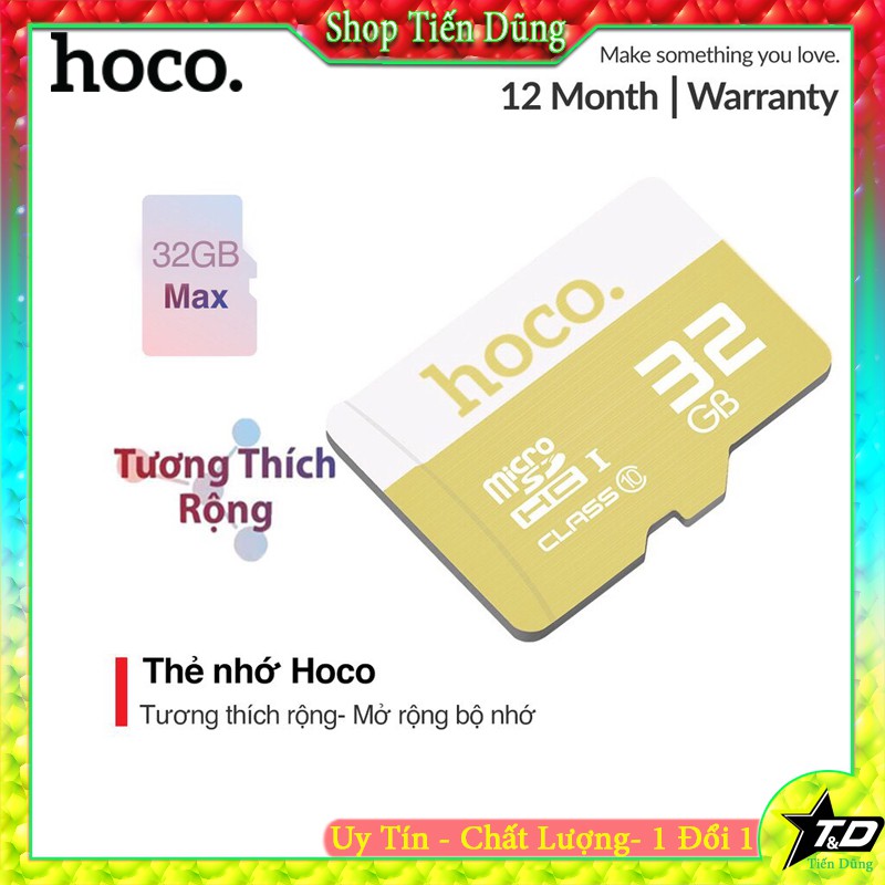 Thẻ Nhớ MICRO SDHC 32GB Hoco Class 10 90MB/S Chống Nước chính hãng