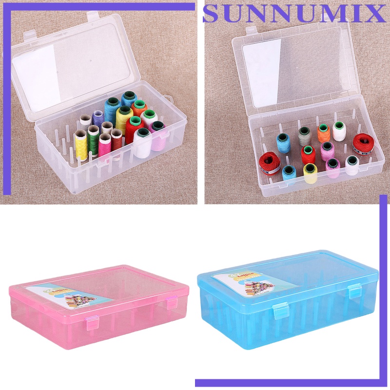 [SUNNIMIX]Sewing Thread Storage Box 42 Spools Case Holder Container Organizer Sorting