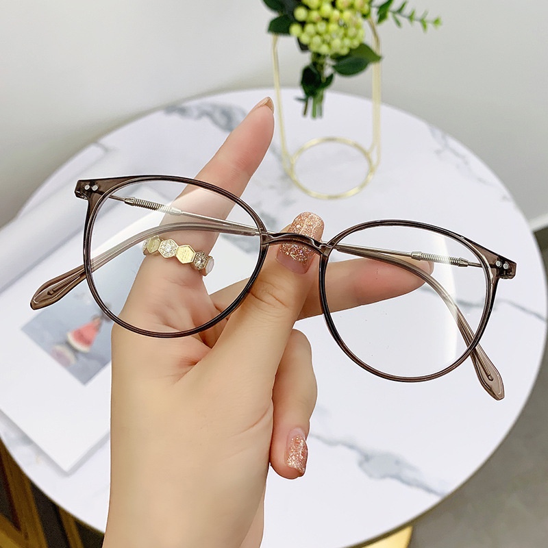 Mắt Kính Gọng Tròn Kim Loại Chống Bức Xạ / Ánh Sáng Xanh Chất Lượng Cao