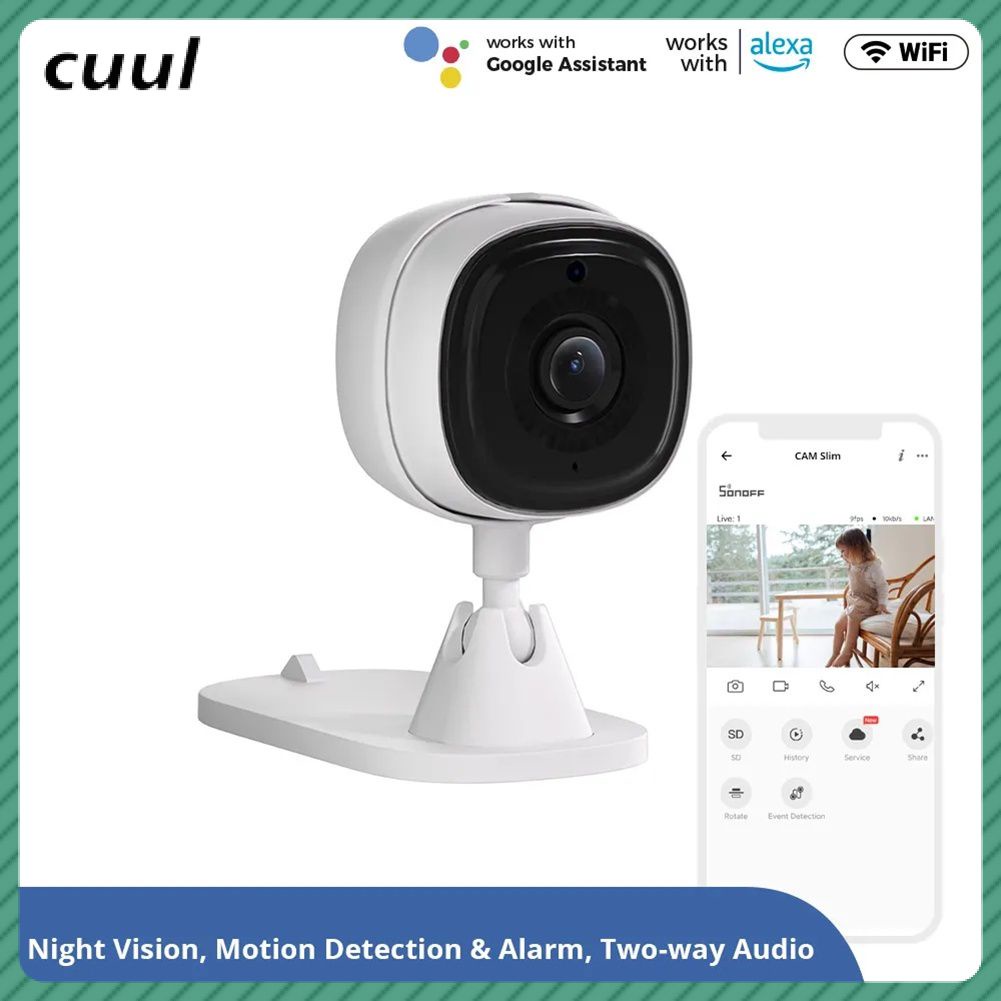 Còn Hàng Sonoff Cam Mỏng Wi-fi Thông Minh Camera An Ninh Cá Tuyết