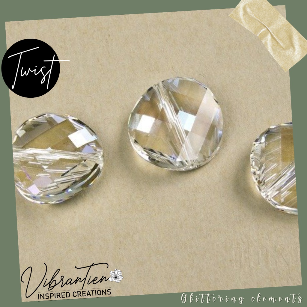 Pha lê Swarovski Áo tròn dẹt 18mm