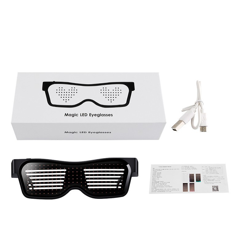 Kính LED Wowy Chạy Chữ - Mắt Kính Đèn LED Bluetooth Kết Nối Điện Thoại