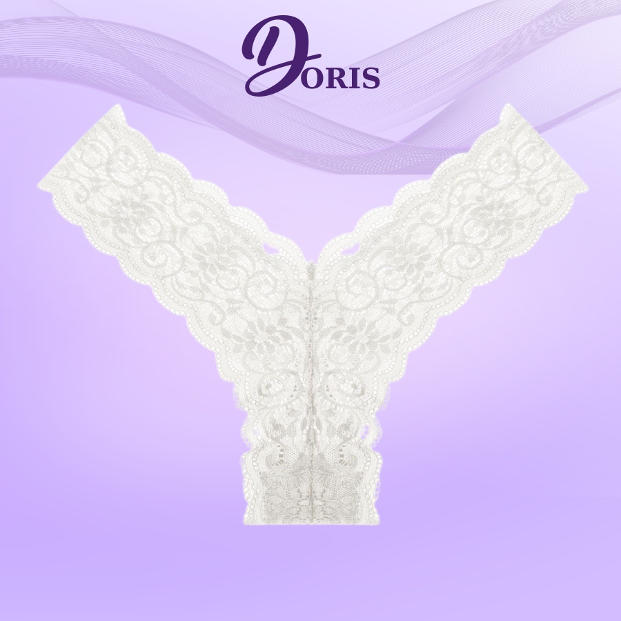 Quần Lót Lọt Khe Chữ Y Họa Tiết Ren Hoa Mềm Mại Siêu Quyến Rũ DORIS 670