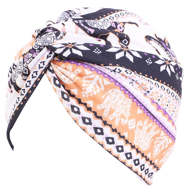 Mũ Turban Thắt Nút Co Giãn Phong Cách Hồi Giáo Cho Nữ