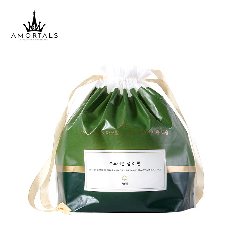 Cuộn Khăn Lau Mặt AMORTALS Bằng Cotton Dày Mềm Mại Dùng Một Lần Tiện Lợi