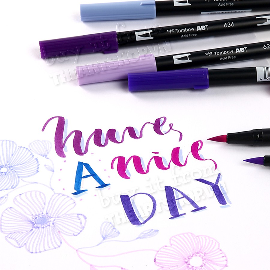 Bút cọ TOMBOW ABT dual brush pens - tone màu trời đêm mộng mơ