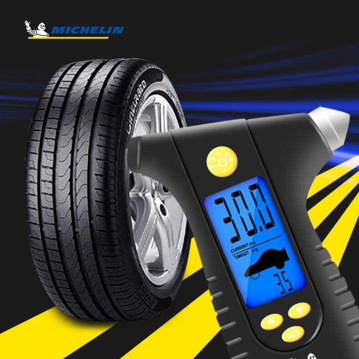 Sản phẩm Đồng hồ đo áp suất lốp điện tử 4 trong 1 thương hiệu cao cấp Michelin: Mã sản  phẩm 4336ML .